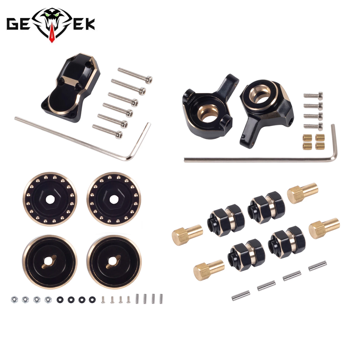 Rc Hobby Factory - Messing contragewicht stuurknokkels wielzeskant voor 1/24