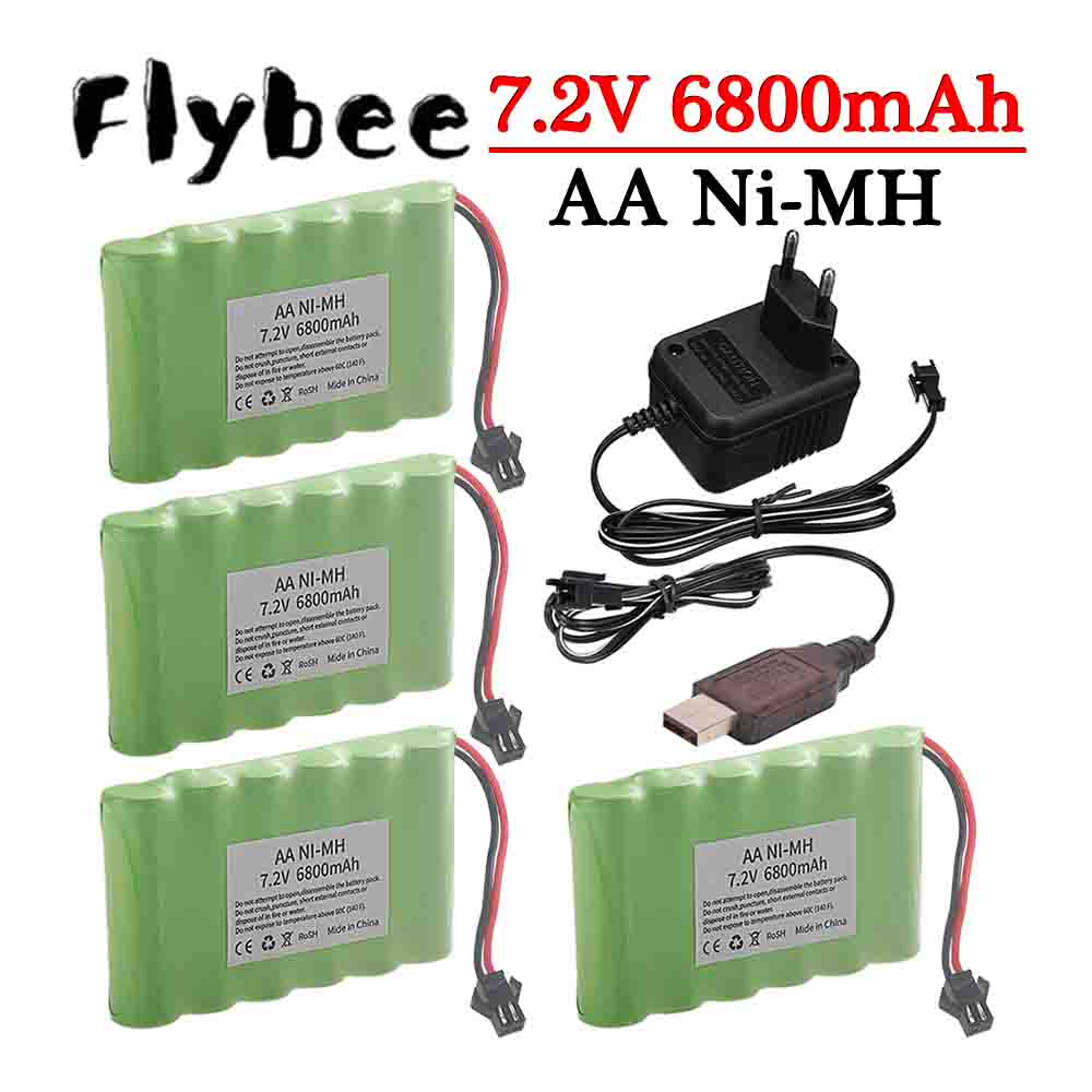 Rc Hobby Hub - Ni-MH 7.2V 6800mAh SM-stekkerbatterij en 7.2V-oplader