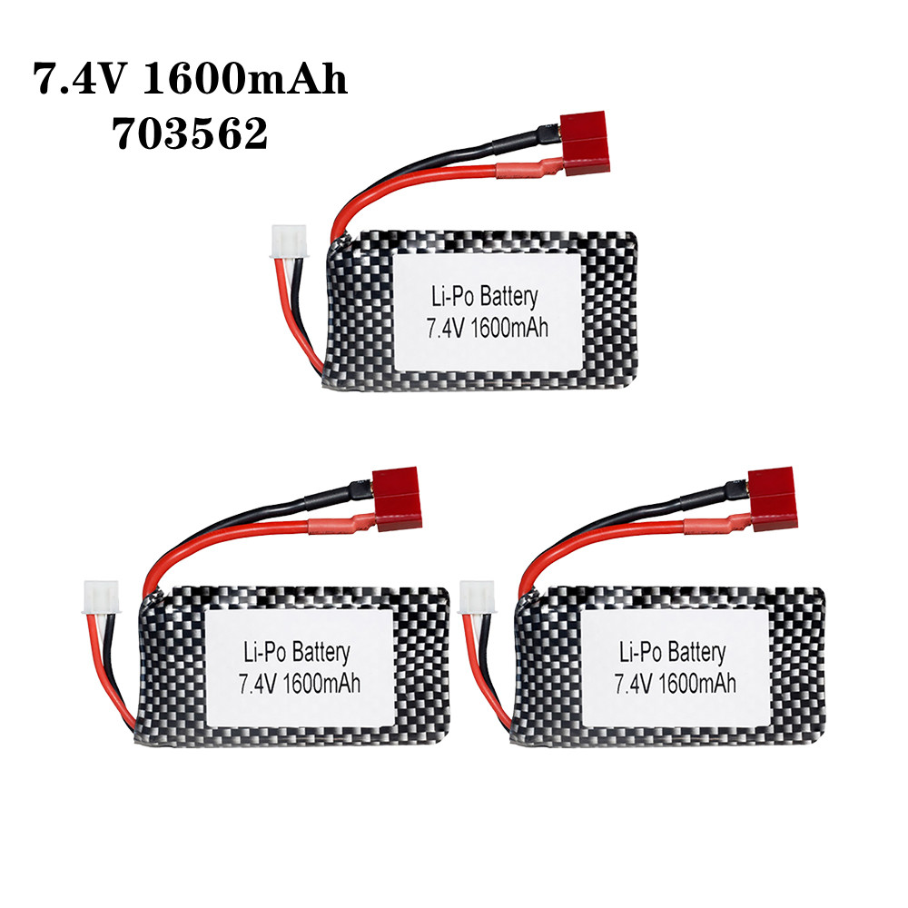 Rc Hobby Hub - 1/2/3 Stks/partij 7.4V 1600Mah 703562 25C