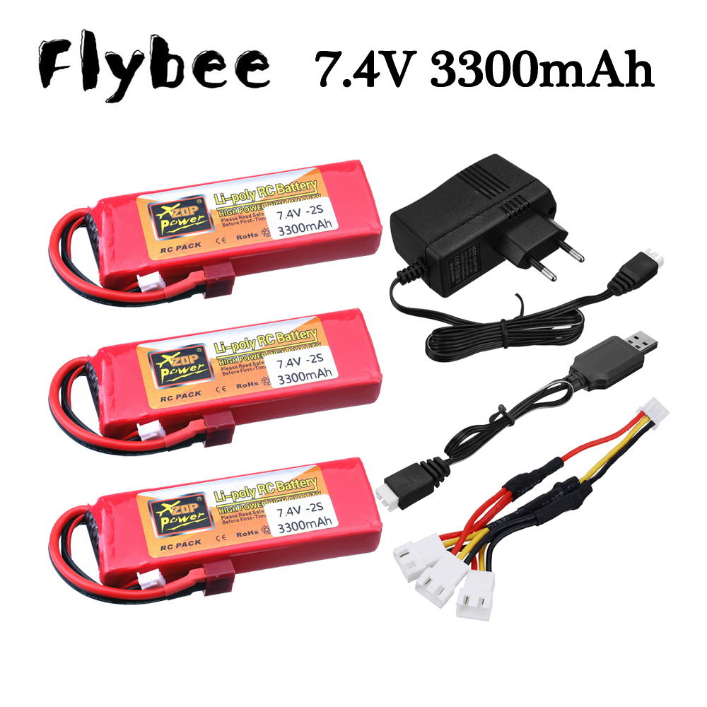 Rc Hobby Hub - 2S 7.4V 3300Mah Lipo Acculader Sets