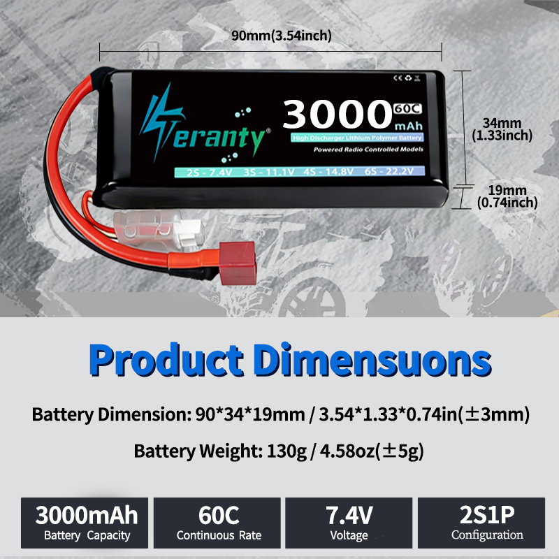 TERANTY 2S 3000mAh Lipo Batter - Rc Hobby Airplanes recensie en prijs