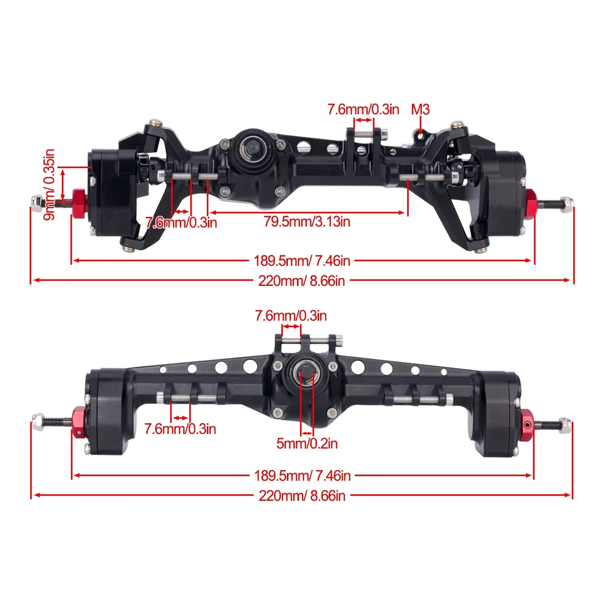 CNC Aluminium SCX10 III Voor A - Rc Hobby Factory recensie en prijs