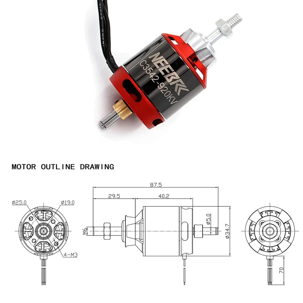 1/2/4 Stuks 3542 920KV 1400KV  - Rc Plane Hobby Zone recensie en prijs