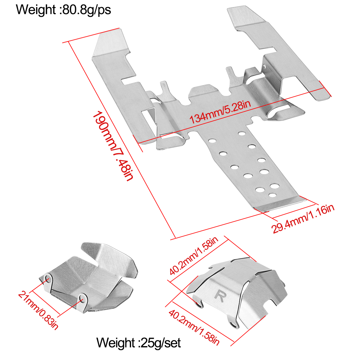 Roestvrijstalen skidplate chas - Rc Hobby Factory recensie en prijs